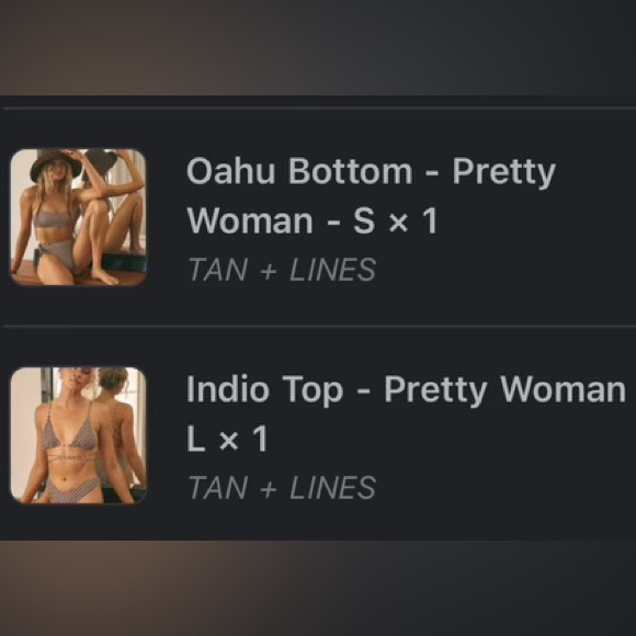 Nwt Tan + Lines Oahu bikini set - top and bottom - Pretty Woman brown polka dot! - Picture 2 of 4